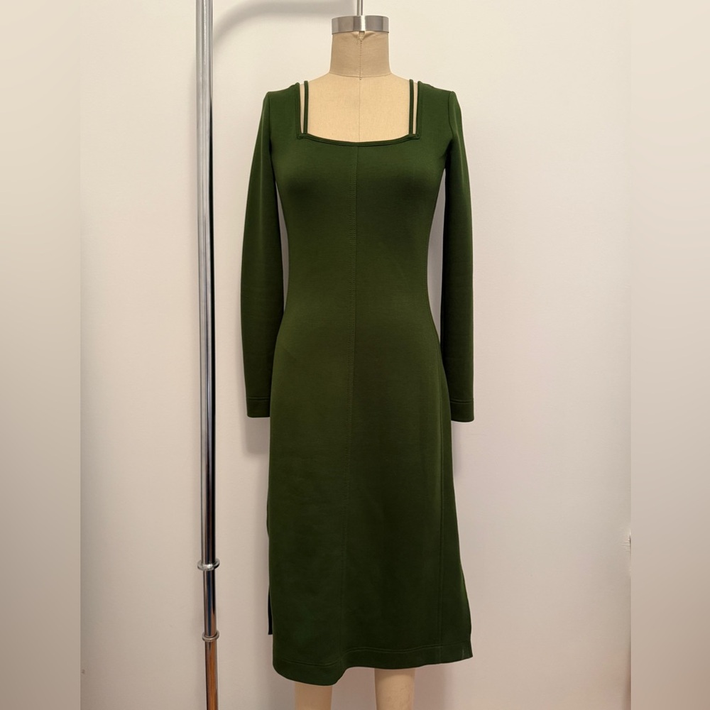 Proenza Schouler White Label Green Long Sleeve Dress